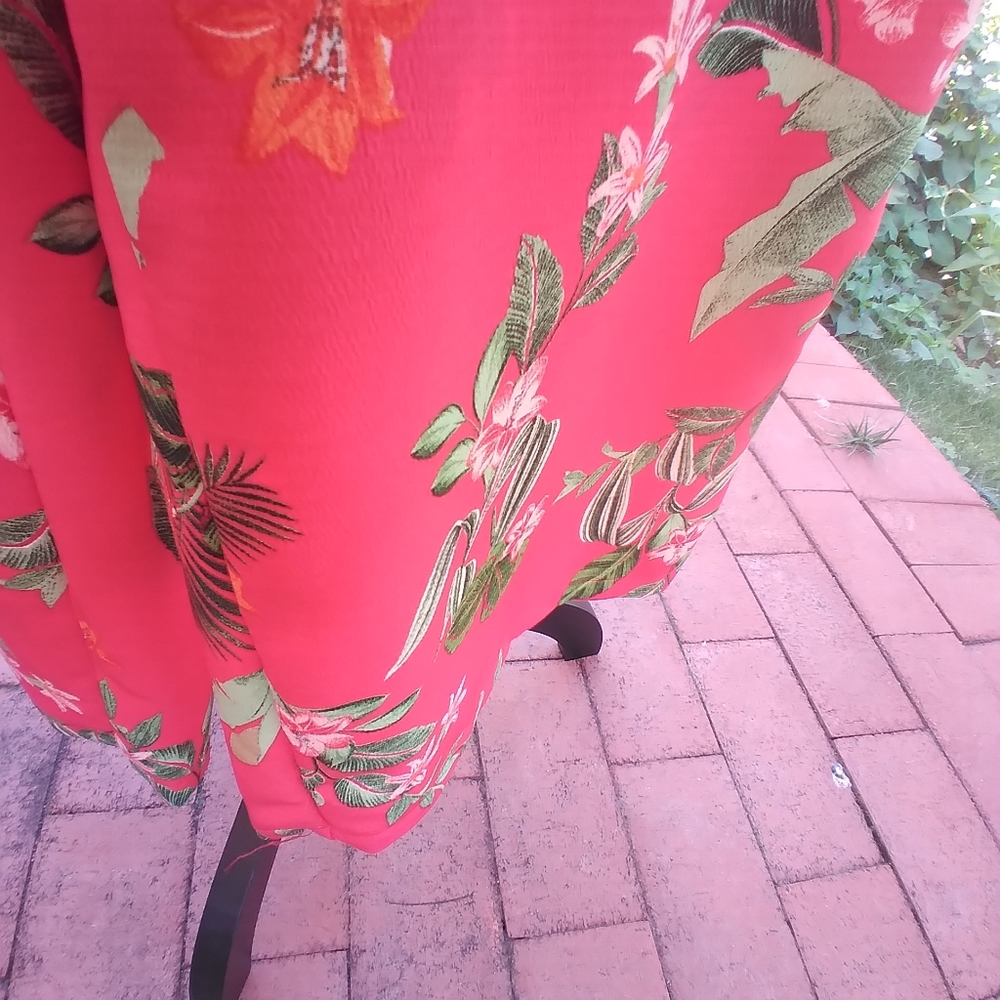 💥Red Floral Wide Leg Crop Pants😲 - Picture 5 of 10